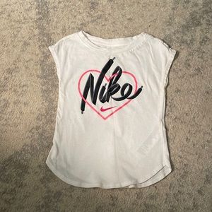 White Nike shirt
